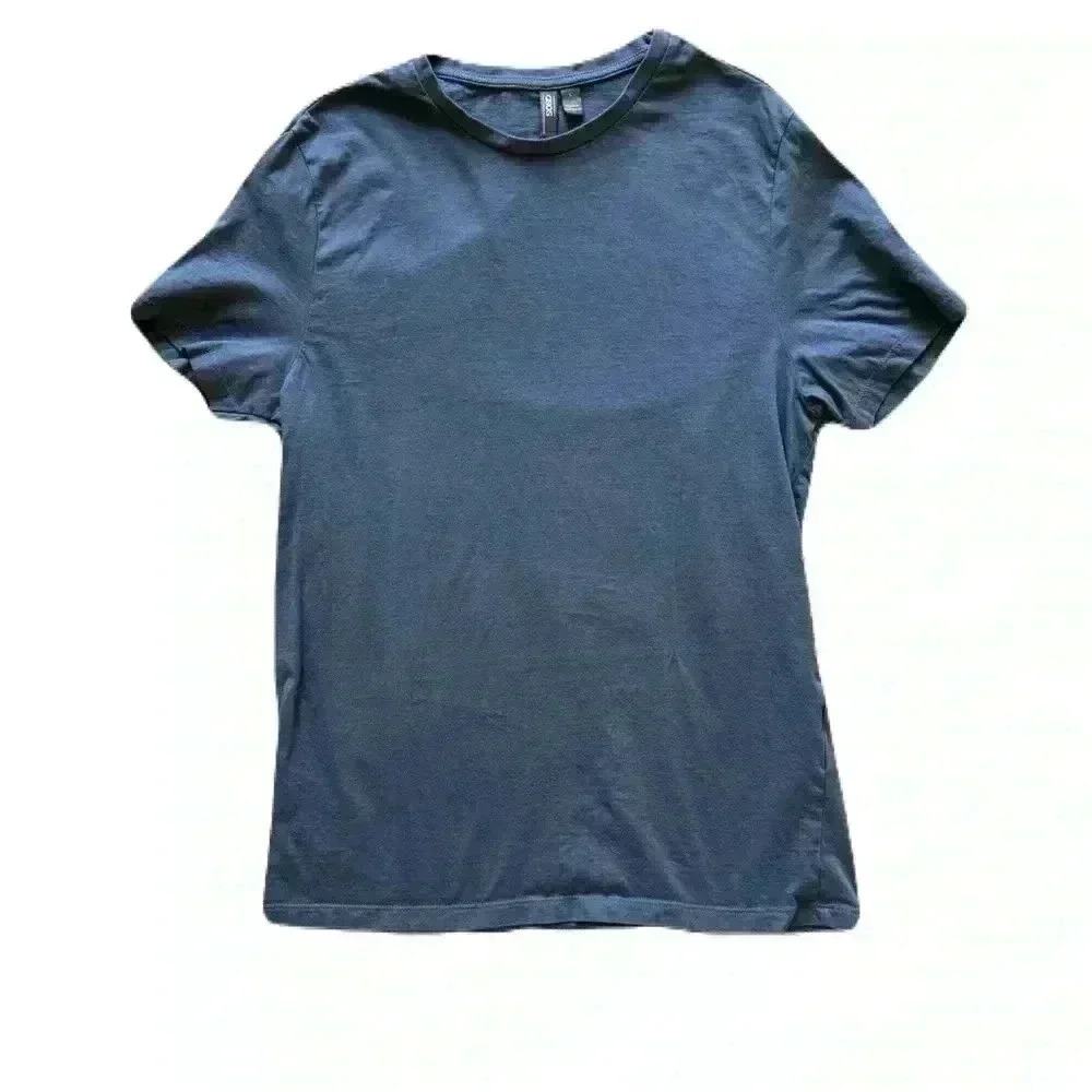 Women's ASOS Blue Short Sleeve T Shirt Size Large Cotton Casual Lightweight - Picture 1 of 6
